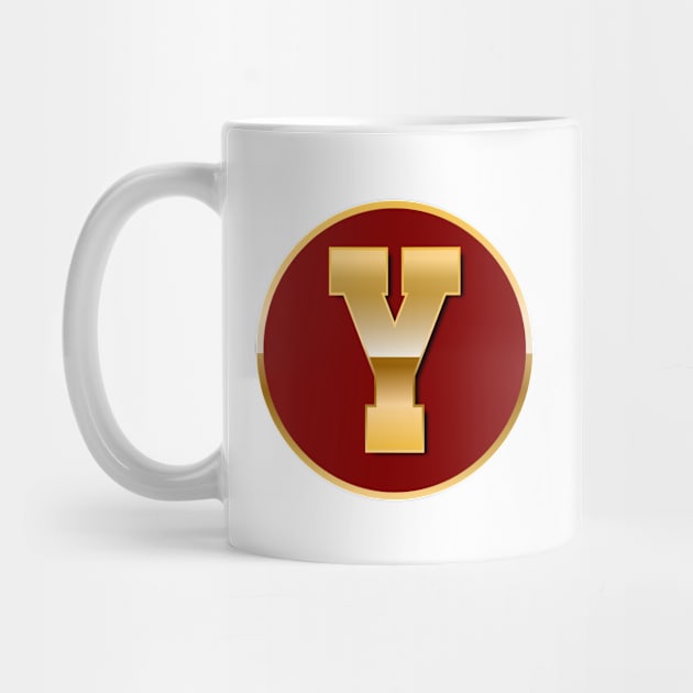 Gold letter Y by T-Shirts Zone